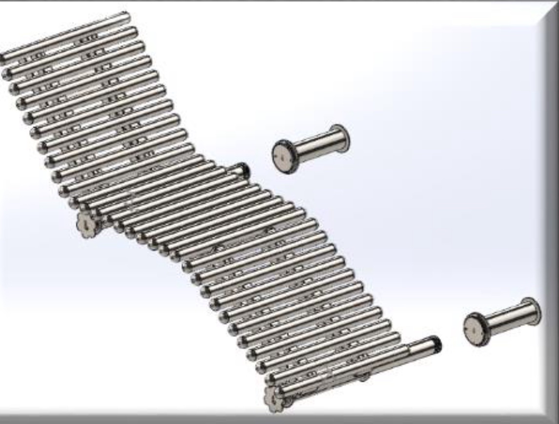 Аеро-масажний лежак трубчастий (консольний)