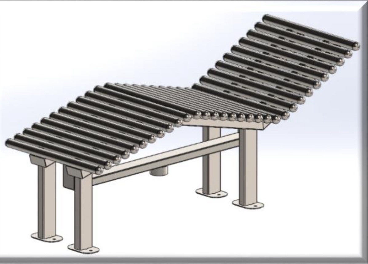Аэро-массажный лежак трубчатый 