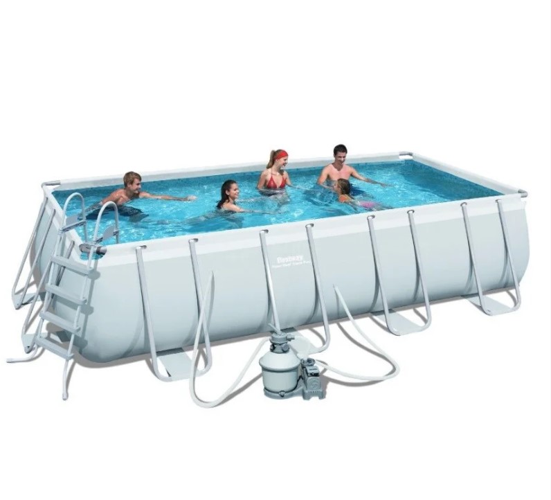 Каркасний басейн прямокутний Bestway 56475, 732 х 366 х 132 см