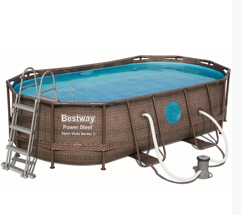 Каркасний басейн овальний Bestway 56714, 427 х 250 х 100 см