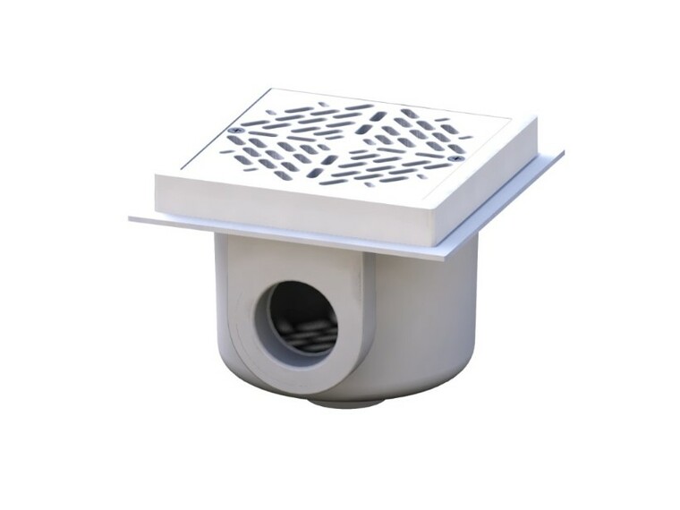 Донный слив Nozbart, квадратный под бетон подключение д. 63мм.