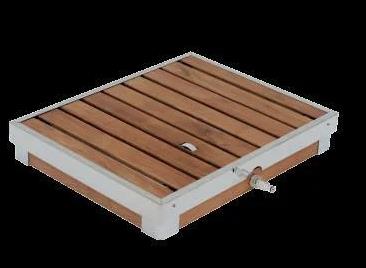 Душ напольный 95 IMAGINE, синтетическое дерево, нерж. ст.316L, AQA 95